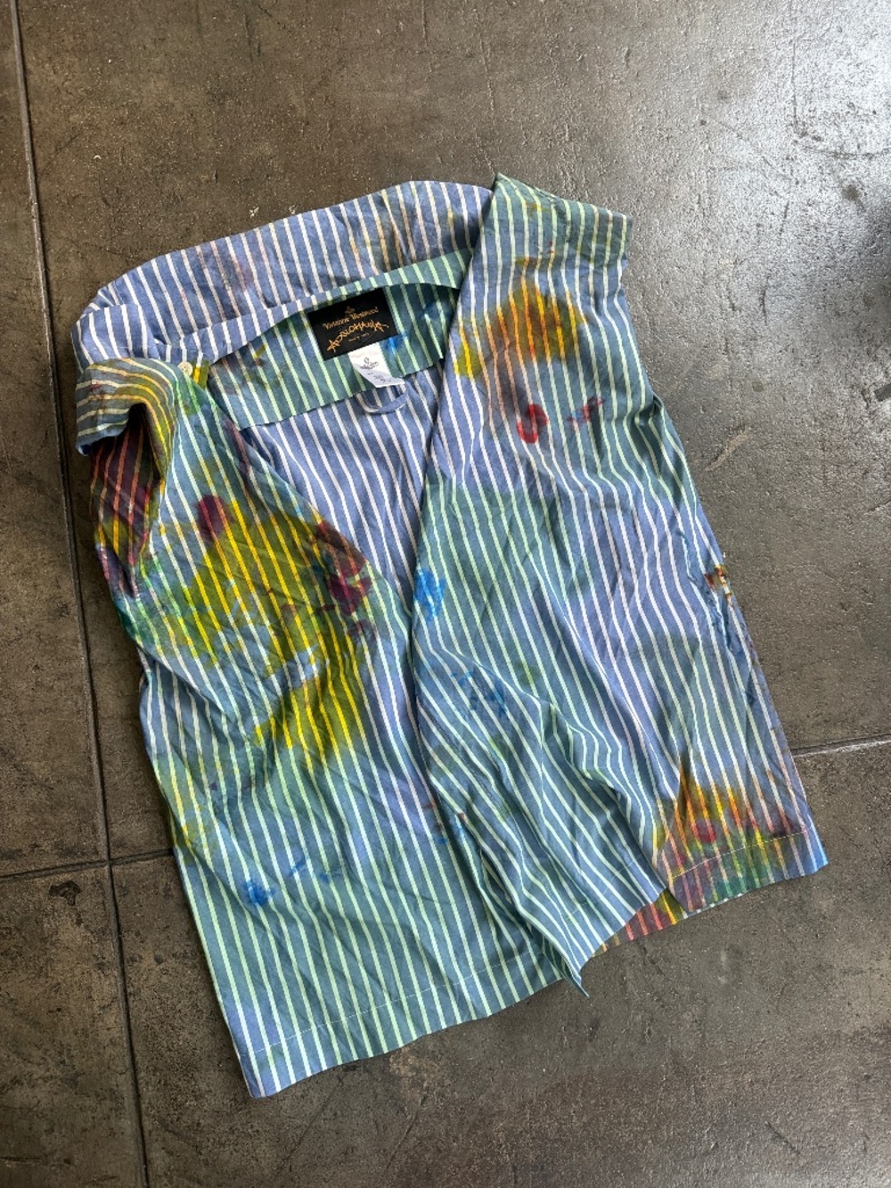 Vivienne Westwood RARE Anglomania 2016 SQUARE Painter Button Up